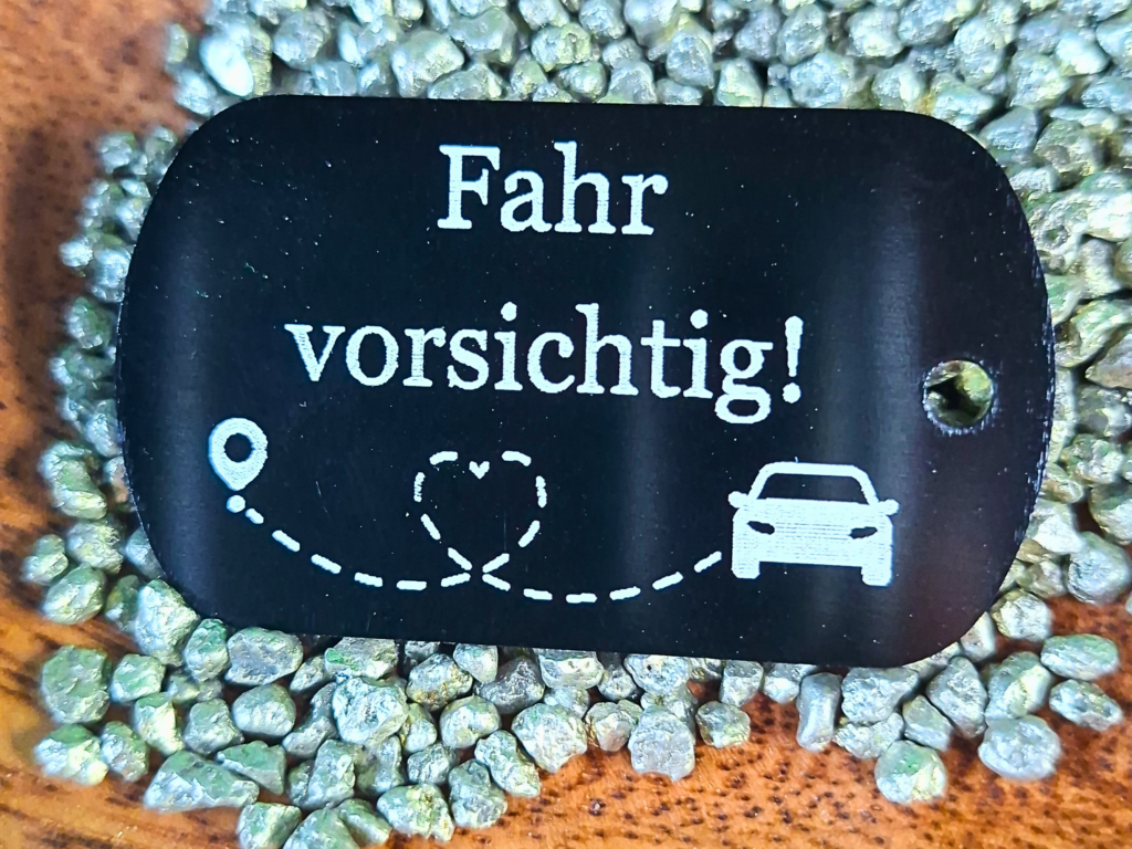 Dogtag schwarz Spruch