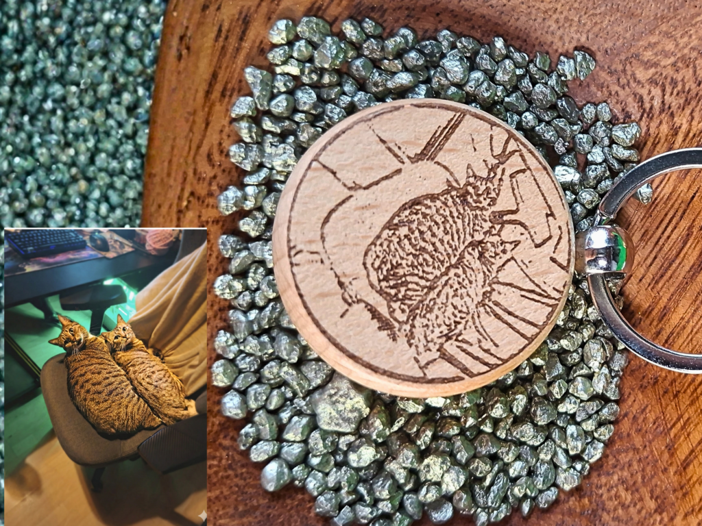 Holzanhänger Katzen